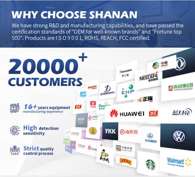 Cintura trasportatrice di qualit&agrave; alimentare facile da usare Detettore di metalli con rifiuto certificato CE ISO 3