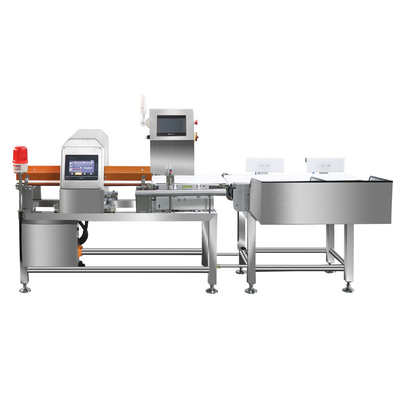 Combinazione in acciaio inossidabile di qualità alimentare con rilevatore di metalli e pesatrice di controllo