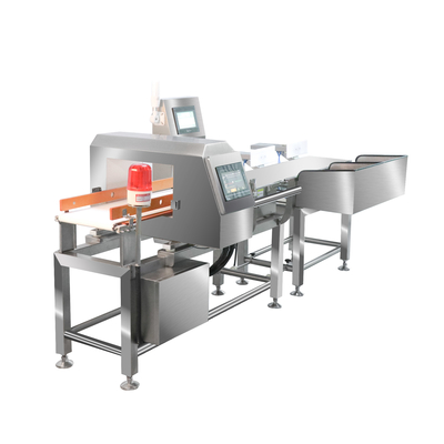 Processing Easy Operation High Speed Combo Metal Detector And Checkweigher For Sliver Products (Processamento facile con un rivelatore di metallo combinato ad alta velocità e una pesatrice di controllo per i prodotti a slitta)