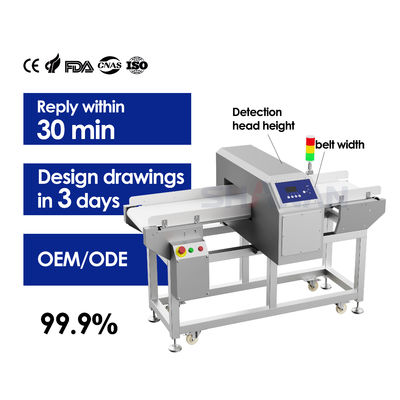 Rivelatore di metalli a nastro trasportatore utilizzato nell'industria alimentare apparecchiature ad alta sensibilità