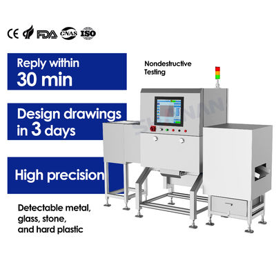 Cintura trasportatrice a raggi X di qualità alimentare Le linee di produzione rilevano i difetti con rigetto