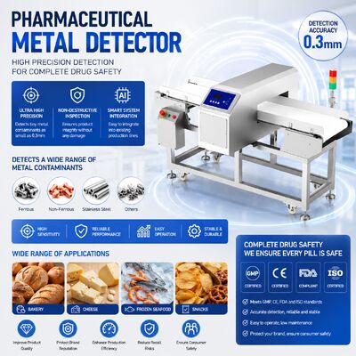 Tutti i tipi di metalli trasportatore fabbrica di alimenti carne alimenti di mare cibi di cioccolato biscotti noci metal detector
