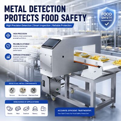 Tutti i tipi di metalli trasportatore alimentare fabbrica di carne alimenti di mare cibi di cioccolato biscotti noci metal detector di alta precisione