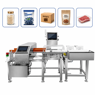 Macchina combinata di controllo peso automatico e rilevatore di metalli - Smistamento del peso in linea e rilevamento di contaminanti metallici